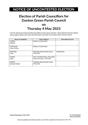 Notice of Uncontested Election - Dunton Green Parish Council