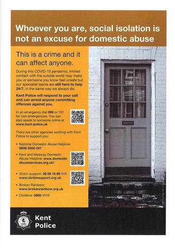  - Whoever you are, social isolation is not an excuse for domestic abuse