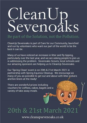  - Clean Up Sevenoaks - THIS WEEKEND [20th & 21st March]!
