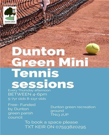 - Dunton Green Mini Tennis Sessions