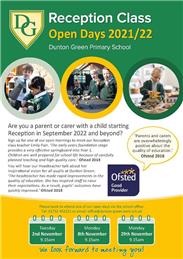 DG Primary School Reception Class Open Days 2021/22